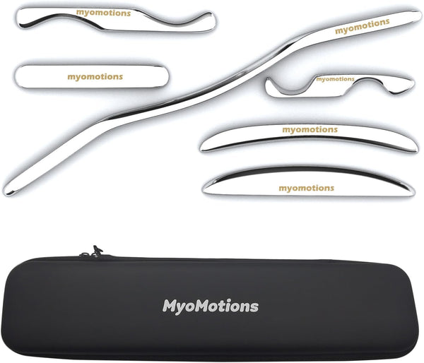 6-Piece Stainless Steel Iastm Set, Muscle Scraper Massage Tool for Deep Tissue with Storage Bag