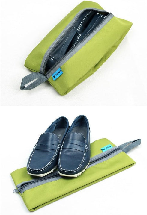 Large Waterproof Portable Travel Organizer Toiletry Dopp Kit, Space Saving Shoe Bag Pouch (4 Pack)