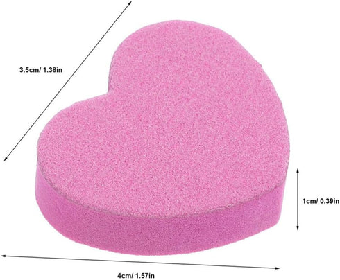 Ipetboom 100pcs Heart Shape Double Sided Nail File Strips Nail Mini Buffer Block File Washable Nail Care for Shaping and Smoothing Toenails and Fingernails