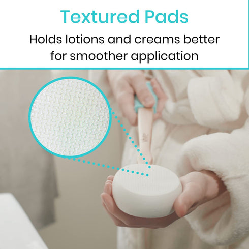 Vive Lotion Applicator for Back, Feet - 17.5" Long Handle Cream Wand for Elderly, Women, Apply Medicine, Skin Cream