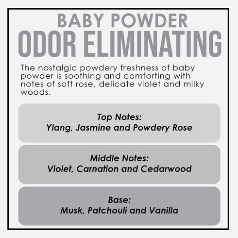Pack 95% 80 12 Baby Powder Two Odor Eliminating Highly Fragranced Candle - Eliminates of Pet, Smoke, Food, and Other