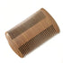 Wooden Beard Comb with PU Leather Case - Pocket Comb for Men, Fine & Coarse Teeth Grooming