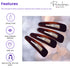 Parcelona French Mini Set of 4 Small Celluloid Acetate Snap Hair Clips, No Slip Fashion Durable Styling Accessories