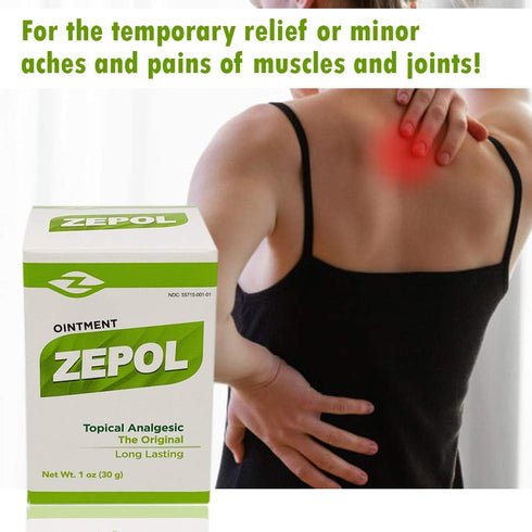 Zepol Original Topical Ointment - 1 oz for Muscles, Joints, Backache, Sprains, and Strains, Pack of 2