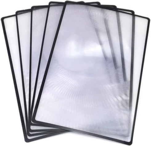 yueton 5pcs Magnifying Lens 3X Fresnel Magnifier for Reading