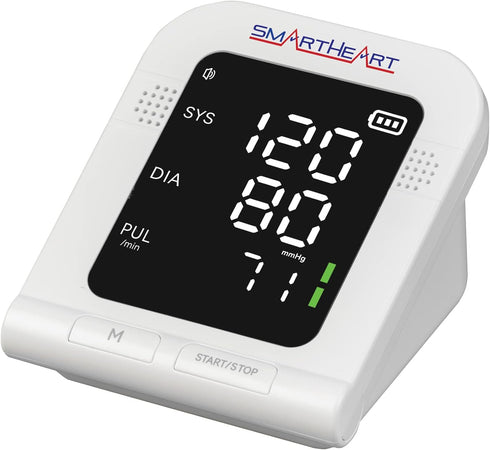 SmartHeart Blood Pressure Monitor, Wide-Range Upper Arm Cuff, Talking English Spanish Instructions, 199-Reading Memory