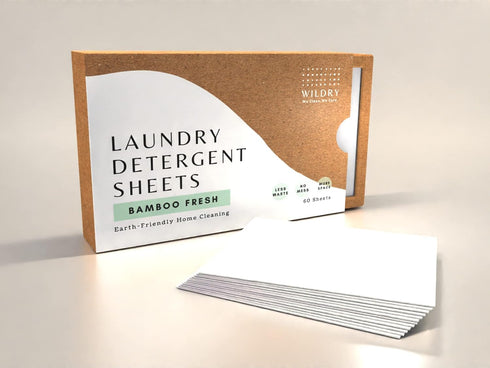Liquidless Laundry Detergent Sheets, Bamboo Fresh Scent (60 Sheets) - Eco-Friendly and Biodegradable