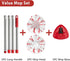 Spin Mop Replacement Head, Base, Handle Compatible with Ocedar EasyWring 1-Tank Microfiber Spin Mop Set