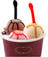 100 Pieces Ice Cream Scoops, Disposable Cake Spoons, Plastic Yogurt Pudding Spoons, Ice Cream Spoons (Clear)