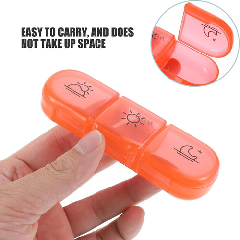 TOPPERFUN 21-Compartment Rainbow Weekly Pill Organizer Portable Plastic Medicine Storage Box with Flip Lid for Travel