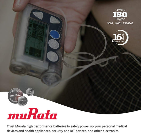 Murata LR43 AG12 386A 1.55V (10 Battery Alkaline Button Cell Batteries)