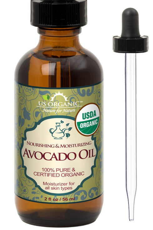US Organic Avocado Oil Unrefined Virgin, 100% Pure & Natural, Cold Pressed, USDA Certified Organic in Amber Glass