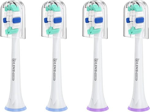 Replacement Brush Heads for Philips Sonicare Toothbrush Handles - Pack of 4