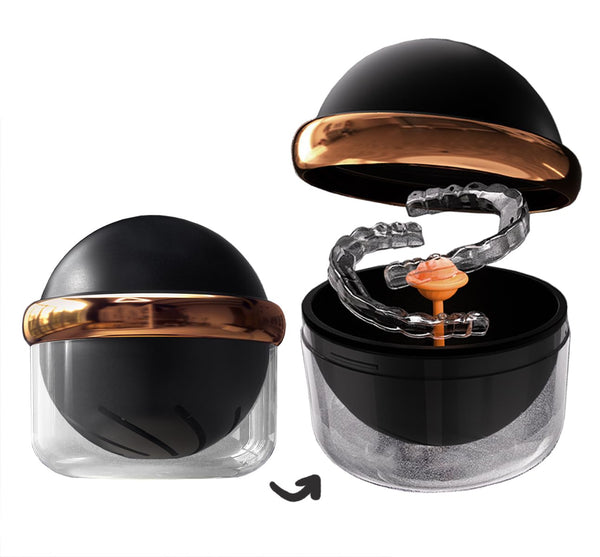 AARAINBOW Clear Retainer Cleaner Case, Large Denture Bath Box for Travel