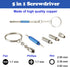 Omnful 5 1 Set (2pcs Glasses Repair Kit with Precision in Mini Screwdrivers Keychain for Eyeglasses, Sunglasses