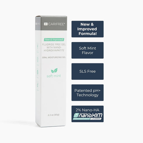 CariFree Fluoride Free Gel, Mint Flavored, Nano Hydroxyapatite Toothpaste, 2.3 Ounce (Pack of 1)