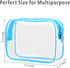 PACKISM TSA Approved Clear Makeup Bag - Waterproof Quart Size Travel Cosmetic Bag for Women, 3 Pack, Airline Compliant