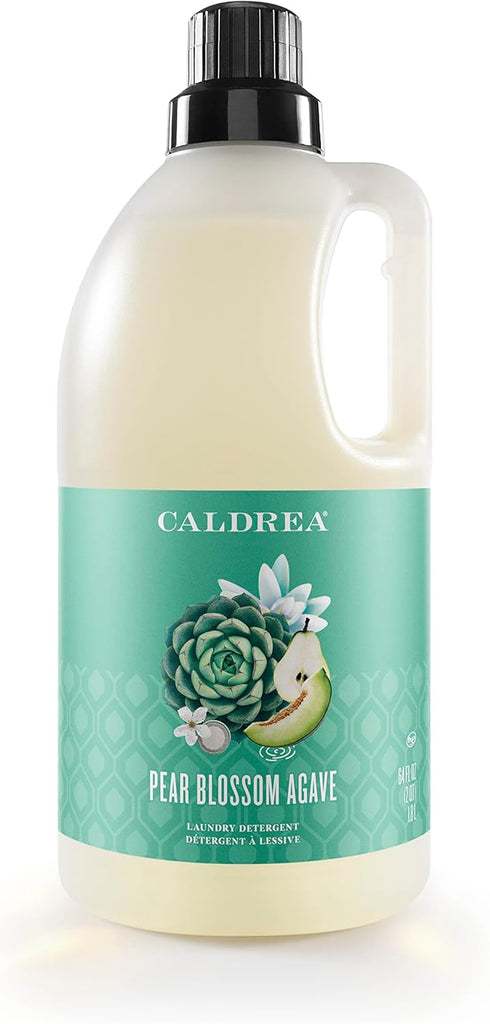 Caldrea Liquid Laundry Detergent, Pear Blossom Agave Scent, Effective for all Fabrics, 64 oz, all Temperatures