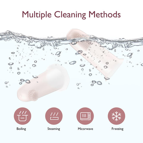 Momcozy Silicone Finger Toothbrush for Baby, Infant Toothbrush for Teething, 2 Pcs