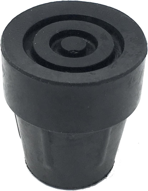 PCP Replacement Cane Tips, 1 inch / 2.5 cm diameter, Black, Two Tips