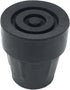 PCP Replacement Cane Tips, 1 inch / 2.5 cm diameter, Black, Two Tips