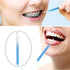 Patelai 100 Pieces Braces Brush, Interdental Brush Toothpick for Dental Hygiene, Sky Blue, 0.53"x0.1"