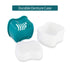 Annhua Retainer Cleaning Case - Large Partial Denture Case with Strainer, ABS Travel Cups for Soaking Dentures