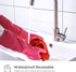 IUCGE 3 6 Rubber dishwashing gloves or Pairs for kitchen,Cleaning washing dish gloves long for household reuseable