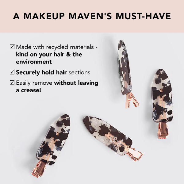 Kitsch Creaseless Hair Pins - No Crease Hair Clips for Makeup, 4pc Set for Styling