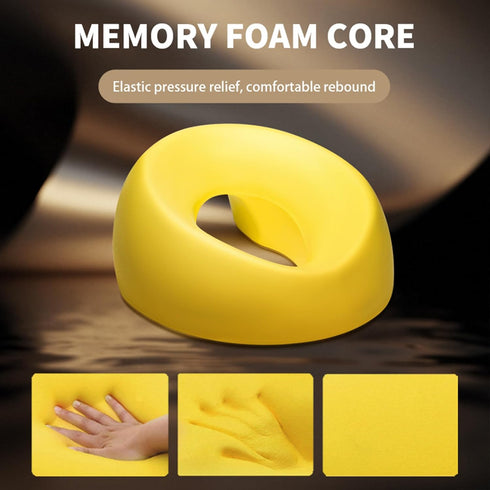Memory Foam Prone Massage Pillow - Ergonomic Face Down Pillow for Massage Table, Home Sleeping & Post-Surgery Recovery