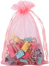 YQL 100PCS Blush Pink Organza Bags 4x6, Mesh Gift Favor Bags, Jewelry Pouches, Wedding Party Valentine Gift