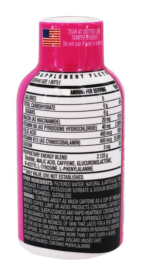 Stacker 2 Pink Lemonade B12 Energy Shot, 2oz, 12 Pack
