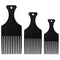 3pcs Wide Comb Set, Black Barber Hair Wide-tooth Combs for Thick Hair Styling, Plastic Molding Hairdressing Tools