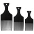 3pcs Wide Comb Set, Black Barber Hair Wide-tooth Combs for Thick Hair Styling, Plastic Molding Hairdressing Tools