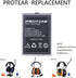 Lithium Battery Replacement, Rechargeable Battery for Bluetooth Headphones Noise Reduction Earmuffs