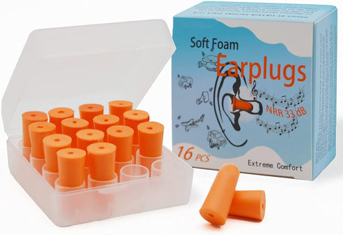 Ear Plugs for Sleeping Noise Cancelling - 33 dB Highest NRR Soft Foam Earplugs for Sleep, Concerts, Travel, Study
