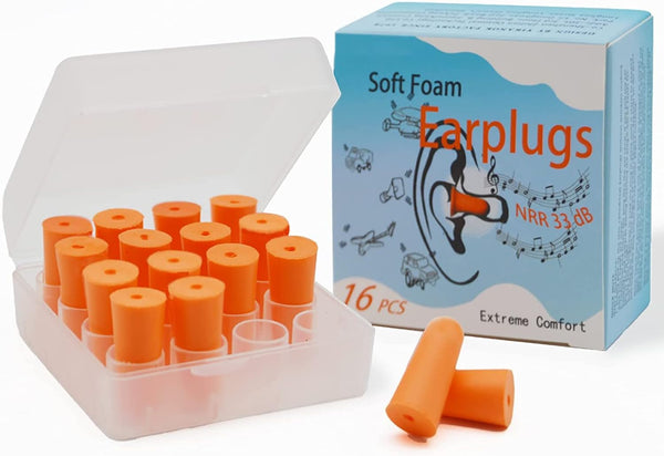 Ear Plugs for Sleeping Noise Cancelling - 33 dB Highest NRR Soft Foam Earplugs for Sleep, Concerts, Travel, Study