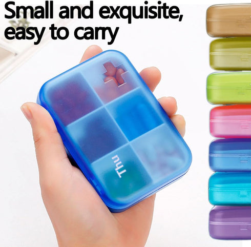 SHUNCHG 7 Set 6 7 42 Piece Pill Organizer Times a Day, Weekly Pill Case, Pill Organizer with Labels, Travel Pill
