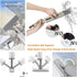 Mini Mop for Small Spaces, Portable Self-Squeeze Mop with Crevice Brush, Silicone Squeegee & 2 Reusable Pads
