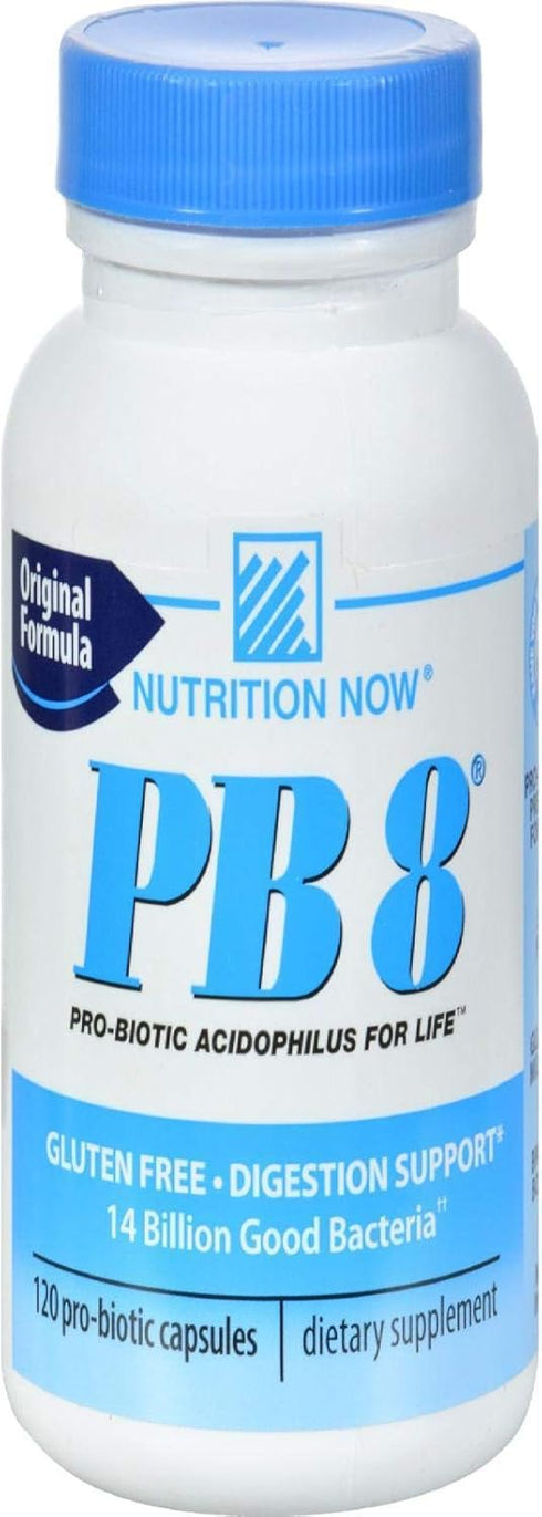 Nutrition Now Pb8 Acidophilus, Original, 120 Count for Digestive Health