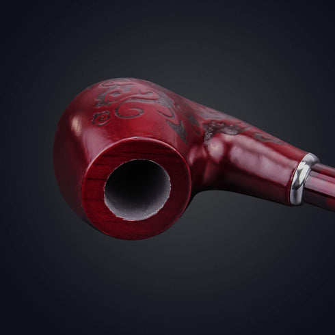 Hysagtek 16" Long Churchwarden Tobacco Pipe, Wooden Long Stem Smoking Pipe with Gift Box, Random Pattern