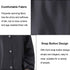 KAHOT Professional Barber Smock Stylist Jacket Cosmetology Uniform Hairdressing Cape Workwear Coveralls (Black, XL)