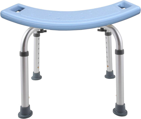 XIAOSENLIN 450lbs 7 Blue Shower Chair Shower Stool Bath Seat Chair Bathroom Chair, Levels Height Adjustable Bath Bench