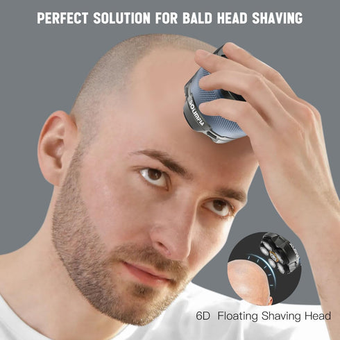 SOLIMPIA Upgraded Head Shaver for Bald Men, Magnetic Electric Razor with Rechargeable LED Display, Waterproof
