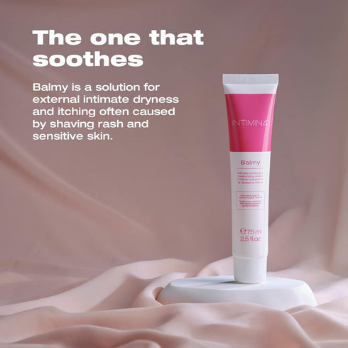 INTIMINA Balmy - Vaginal Moisturizer and Lubricant, Intimate Soothing and Moisturizing Cream, Moisturizer for Dry Skin