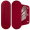 Silicone Makeup Brush Holder Travel Cosmetic Bag, Soft Portable Case with Anti-Fall Out Magnetic Closure, Red