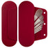 Silicone Makeup Brush Holder Travel Cosmetic Bag, Soft Portable Case with Anti-Fall Out Magnetic Closure, Red