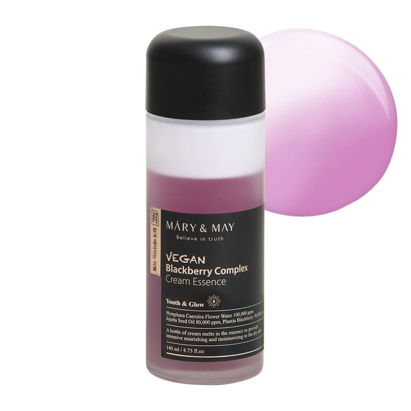 Vegan Blackberry Complex Cream Essence, 140ml - Mary&May, Hydrating, Soothing, Anti-Aging, Korean Skincare
