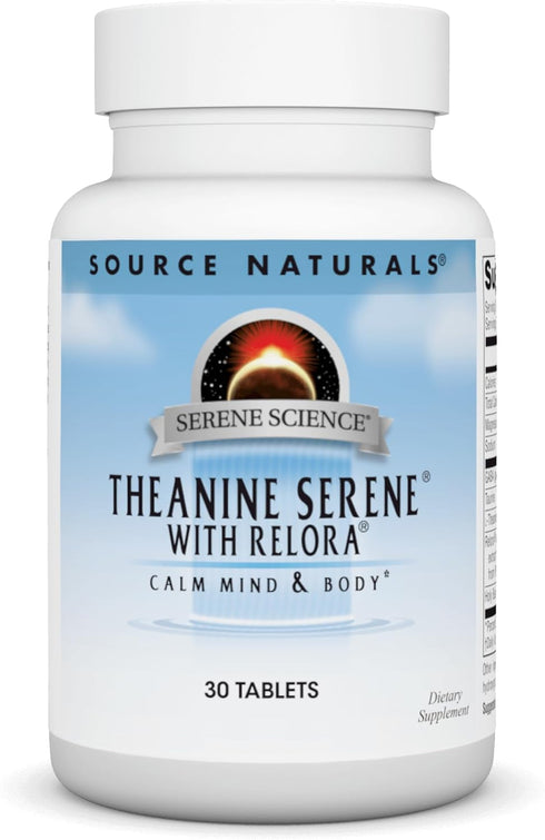 Serene Science Theanine Serene with Relora, Magnesium and Gaba - 30 Tablets for Calm Support