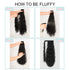 YEAME Corn Wave Ponytail Extension Clip in - 22 Inch Long Wavy Curly Wrap Around Pony Tail Heat Resistant Synthetic